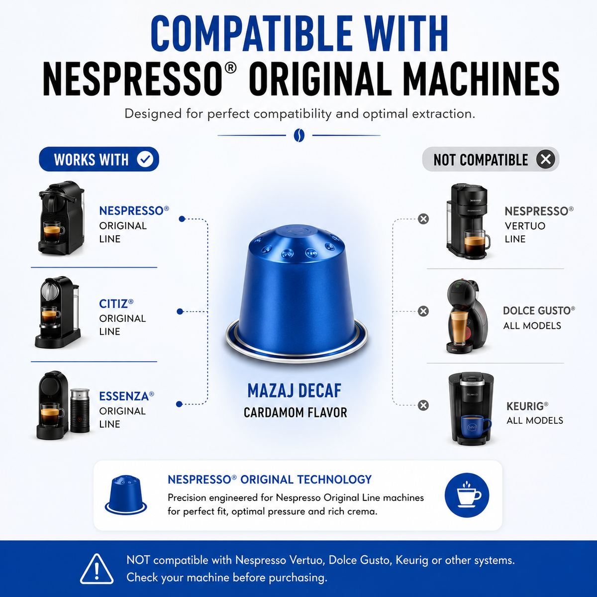 Mazaj Decaf — Cardamom Coffee Capsules