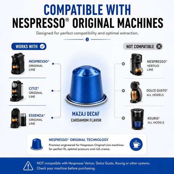Mazaj Decaf — Cardamom Coffee Capsules