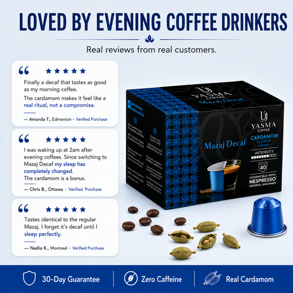 Mazaj Decaf — Cardamom Coffee Capsules