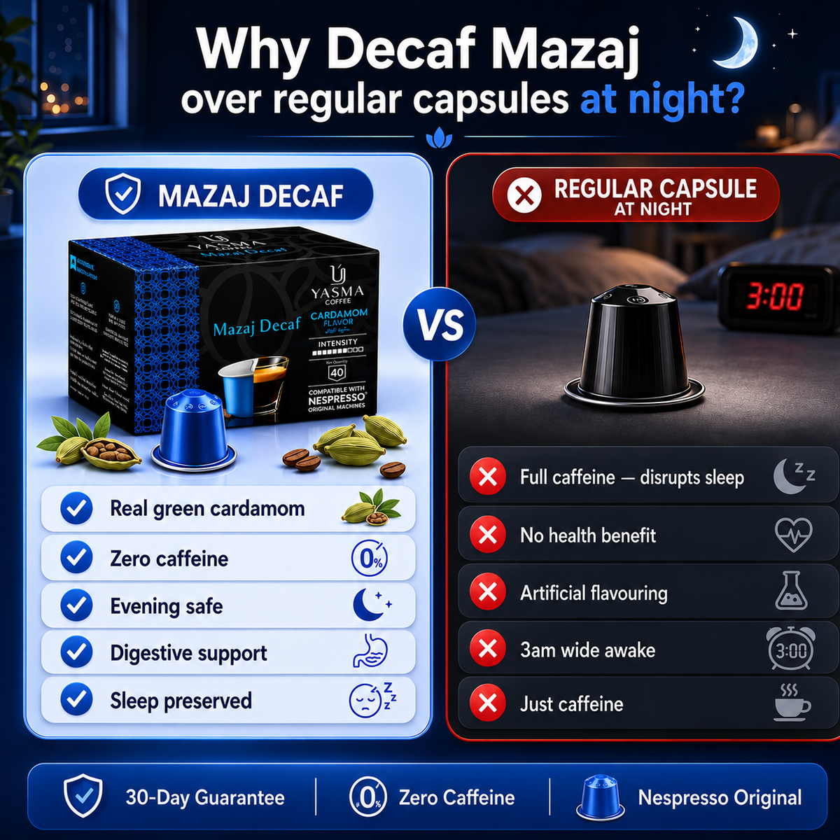 Mazaj Decaf — Cardamom Coffee Capsules