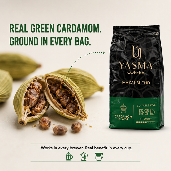 Mazaj Blend Ground Coffee - Cardamom-Infused